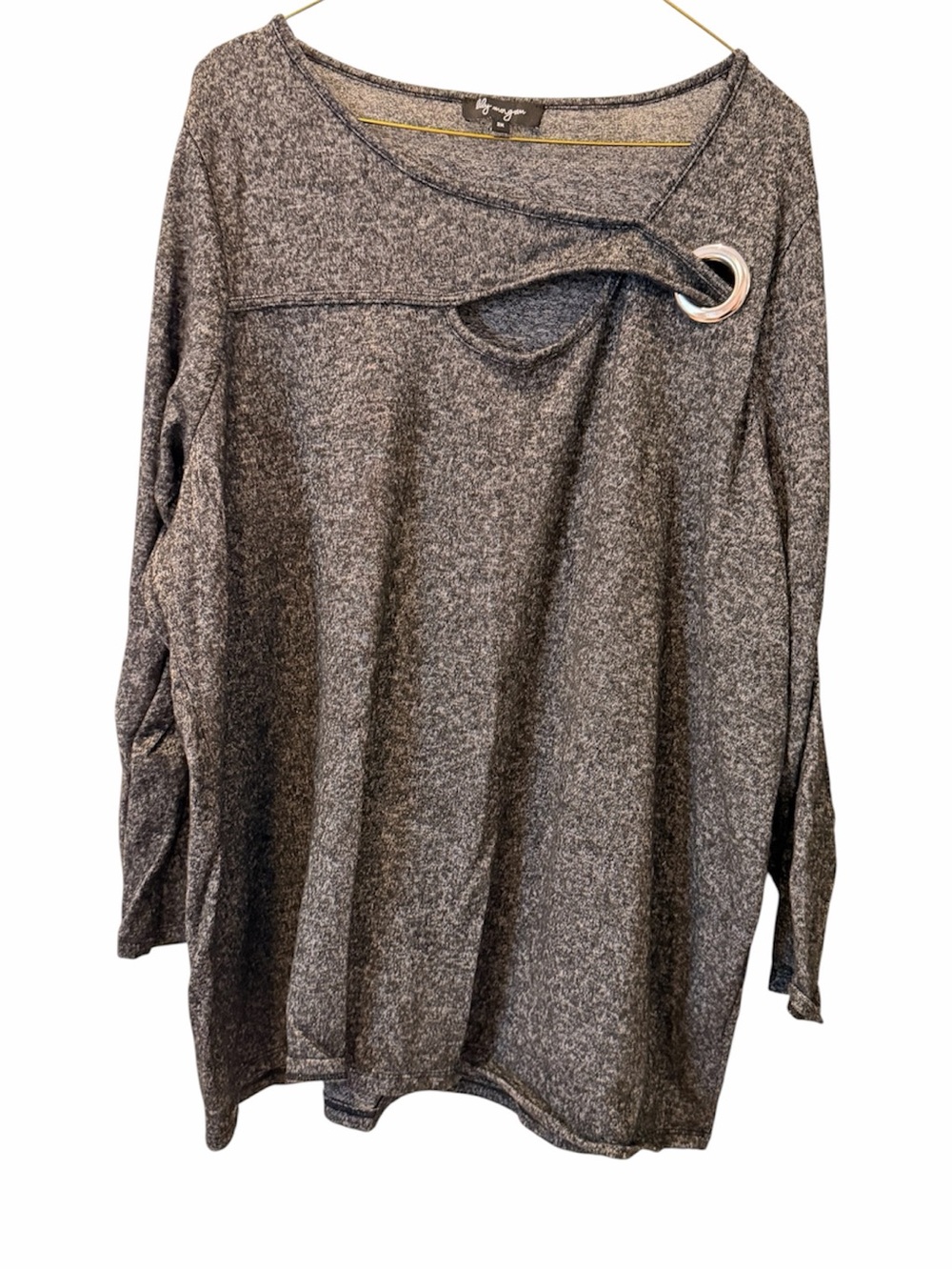 Grey top with cut out